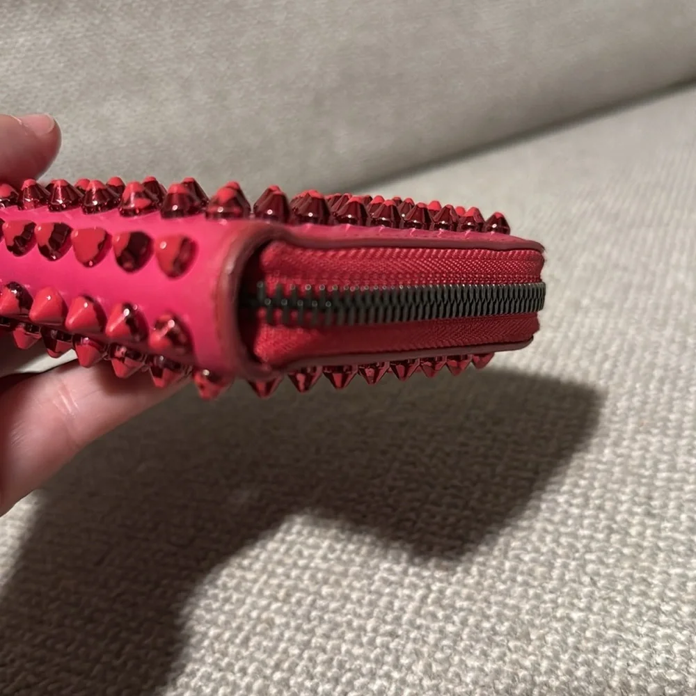 Christian Louboutin Authentic Pink Studded Women's Wallet